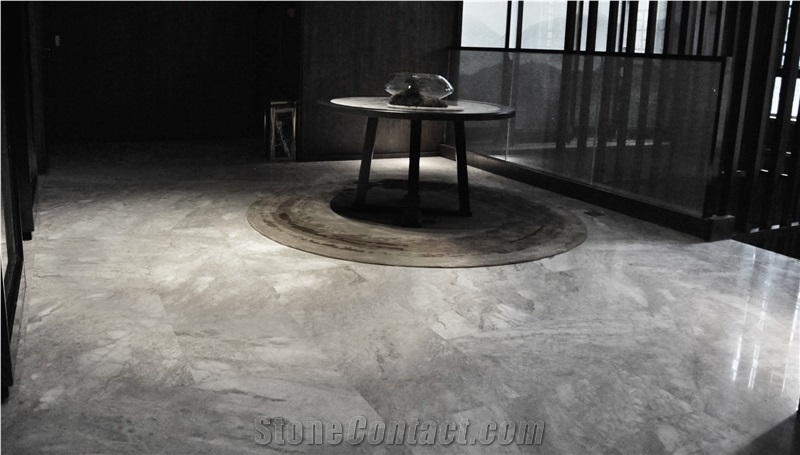 Agud Grey Ice Crystal Marble Slab Polished,Tile for Wall Cladding,Imperial Gray Marble Cut to Size Panel for Hotel Floor Covering