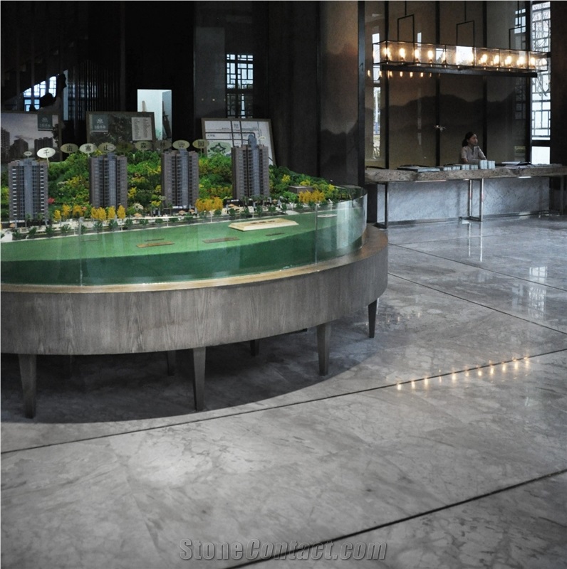 Agud Grey Ice Crystal Marble Slab Polished,Wall Cladding Tiles,Imperial Gray Marble Panel for Hotel Lobby Floor Covering