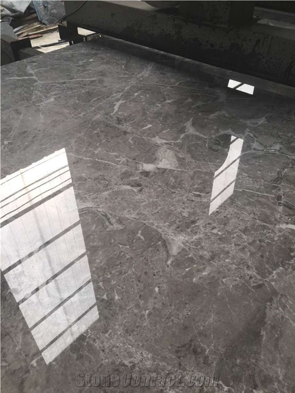 Athena Gray Marble Marble Polished Slab High Glossy,Grey Marquina Marble Tiles Panel for Bathroom Wall Cladding,Hotel Lobby Floor Paving Pattern