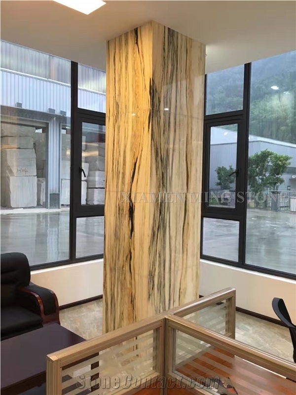 Bamboo White Wooden Marble Polished Marble Slabs with Green Veins,Verde Apollo Tiles Panel Interior Wall Cladding,Floor Covering