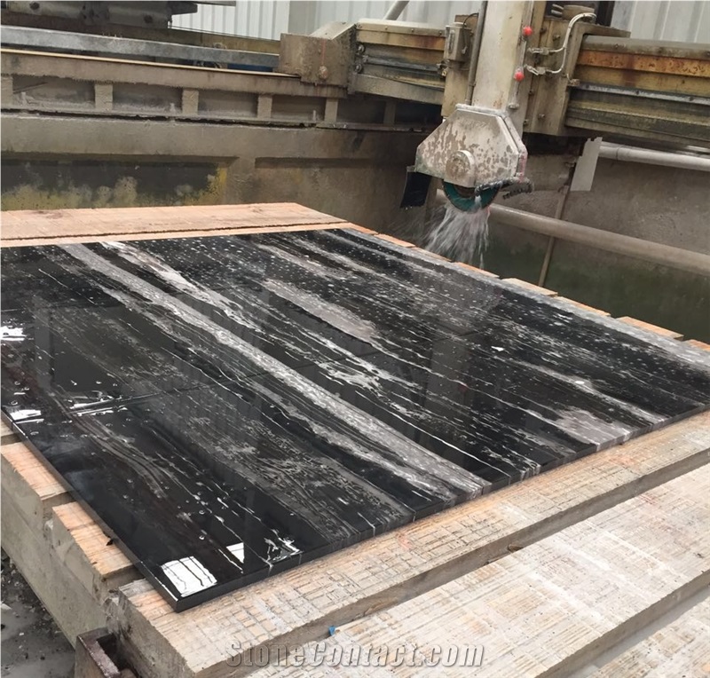 Black Silver Dragon Marble Slabs Polished, China Nero Portoro Marble Tile Panel Skirting Wall Covering,Hotel Floor Paving Pattern