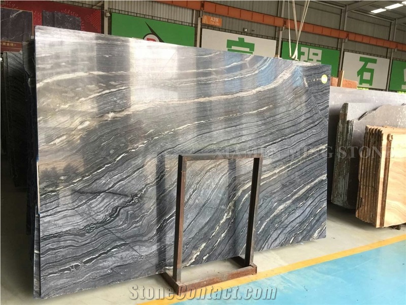 Black Wooden Vein Marble Slab Polished, Ancient Black Wood Grain Slabs, Panel Tiles for Wall Cladding,Floor Covering