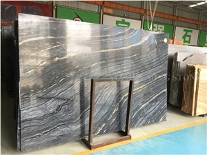 Black Wooden Vein Marble Slab Polished, Ancient Black Wood Grain Slabs, Panel Tiles for Wall Cladding,Floor Covering