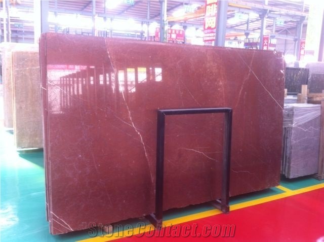 China Rosso Alicante Polished Marble Big Slabs,Machine Cutting Red Marble Tiles for Bathroom Surround Floor Paving,Wall Cladding Pattern