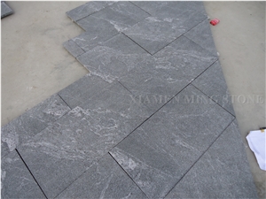 Flamed Snow Grey Granite Tiles,China Jet Mist Granite,Nero Branco Granite,Jet Mist Black Granite,China Black Via Lactea Tiles Garden Stepping