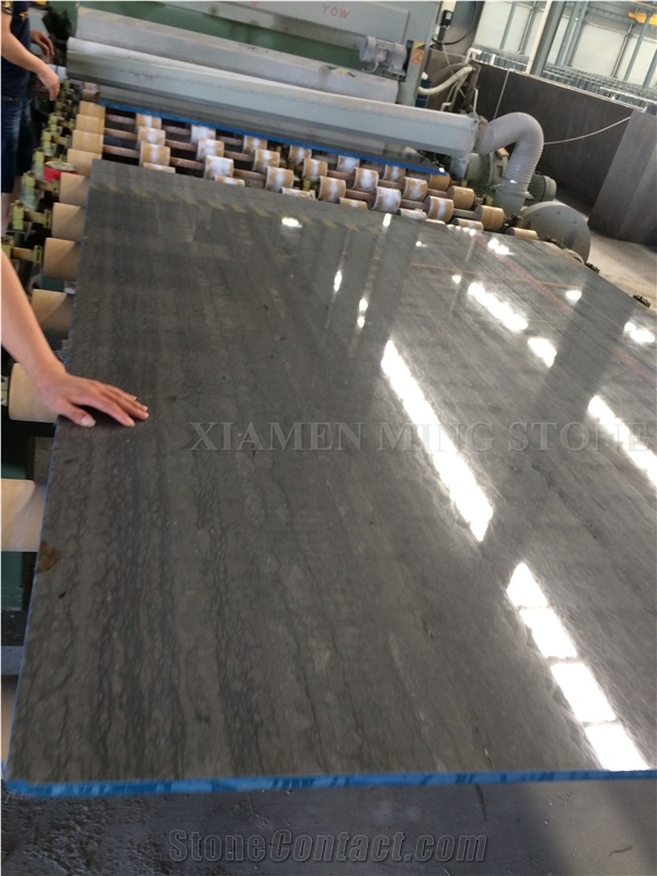 Grey Ocean Wooden Vein Marble Polished Slab Tile,Machine Cutting Tiles Panel for Wall Cladding,Hotel Bathroom Floor Covering French Pattern