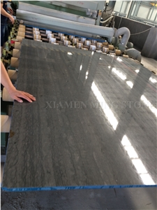 Grey Ocean Wooden Vein Marble Polished Slab Tile,Machine Cutting Tiles Panel for Wall Cladding,Hotel Bathroom Floor Covering French Pattern