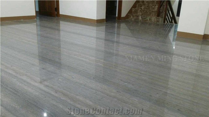 Grey Ocean Wooden Vein Marble Polished Slab Tile,Machine Cutting Tiles Panel for Wall Cladding,Hotel Bathroom Floor Covering French Pattern