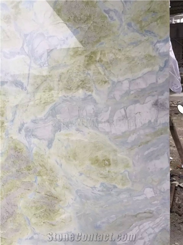 Polished Blue River Marble Lemon Ice Spring Slabs,Machine Cutting Azul Tiles for Panel Floor Covering,Wall Cladding Skirting French Pattern