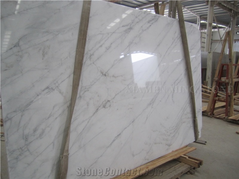 Polished China Bianco Carrara White Marble Slabs,Machine Cutting Antico Fox White Marble Tiles for Wall Cladidng,Floor Covering Pattern