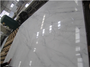 Polished China Bianco Carrara White Marble Slabs,Machine Cutting Antico Fox White Marble Tiles for Wall Cladidng,Floor Covering Pattern