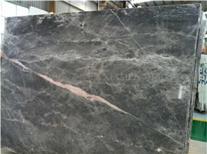 Silver Sable Grey Marble Polished Slabs,Machine Cutting Tiles Panel for Hotel Bathroom Wall Cladding,Floor Covering Pattern