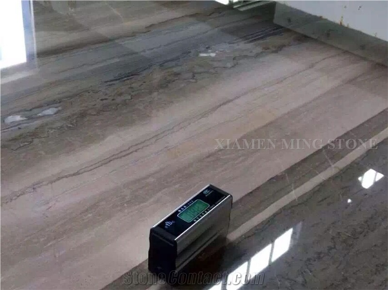 Silver Serpeggiante Blue Limestone Polished Slabs Tile,Straight Cutting Panel for Interior Wall Cladding,Lobby Floor Covering Pattern