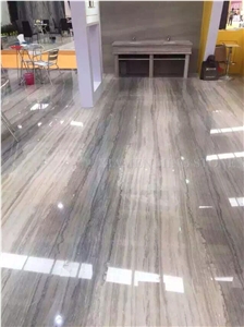 Silver Serpeggiante Blue Limestone Polished Slabs Tile,Straight Cutting Panel for Interior Wall Cladding,Lobby Floor Covering Pattern
