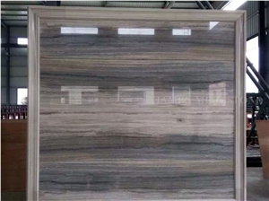 Silver Serpeggiante Blue Marble Polished Slabs Tile,Ocean Straight Wooden Vein Cutting Panel for Interior Wall Cladding,Lobby Floor Covering Pattern