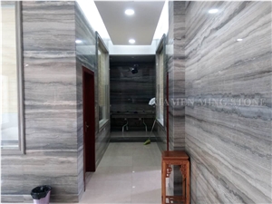 Silver Serpeggiante Ocean Blue Limestone Polished Slabs Tile, Cutting Panel for Interior Wall Cladding,Lobby Floor Covering Pattern