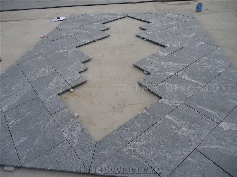 Snow Grey Granite,China Jet Mist Granite,Nero Branco Granite,Jet Mist Black Granite,China Black Via Lactea Tiles Garden Stepping