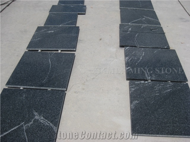 Snow Grey Granite Polished Machine Cutting Tiles,China Jet Mist Black Granite,Nero Branco Granite,China Black Via Lactea Tiles Pool Surround Paving