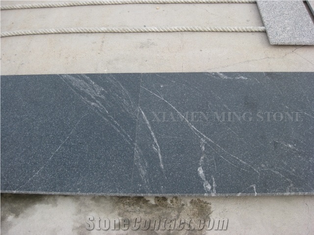 Snow Grey Granite Polished Tiles,China Jet Mist Granite,Nero Branco Granite,Jet Mist Black Granite,China Black Via Lactea Tiles Garden Stepping