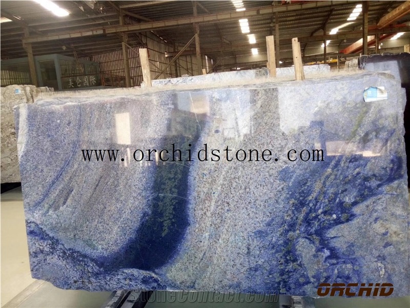 Blue Sodalite Granite for Kitchen Countertops,Dinning Table Tops, Blue Stone for Interior Decoration,Royal Azul Granite Bartop