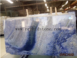 Blue Sodalite Granite for Kitchen Countertops,Dinning Table Tops, Blue Stone for Interior Decoration,Royal Azul Granite Bartop