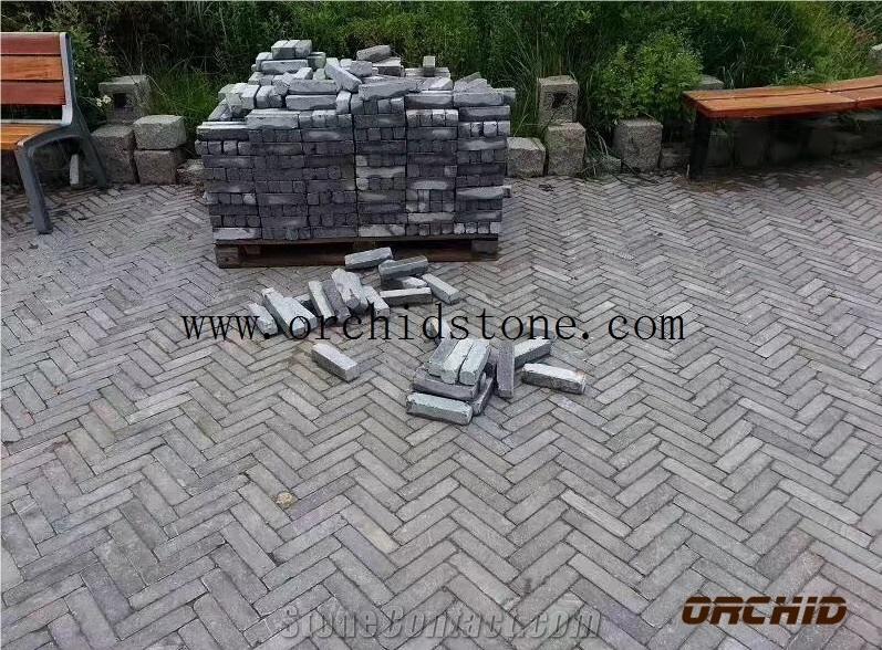 Honed Grey Limestone Paving Sets,Cobble Stone,French Patterns Flooring Paver,Tumbled Bluestone Cobble,Cubes,Garden Stepping Pavements,Walway Pavers