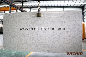Monroe Grey Quartz Stone Slabs,2cm Rose White Solid Surface Slabs,Marble Look Engineered Stone Wall Cladding Tiles