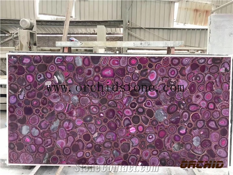 Pink Agate Semiprecious Stone,Luxury Pink Agate Semiprecious Stone Big Slabs & Tiles/Multicolor Semi Precious Stone Big Slabs/Stone Flooring