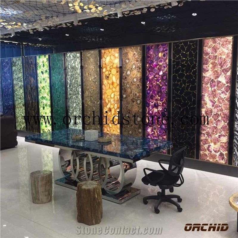 Pink Agate Semiprecious Stone,Luxury Pink Agate Semiprecious Stone Big Slabs & Tiles/Multicolor Semi Precious Stone Big Slabs/Stone Flooring