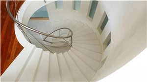 Bianco Sivec Marble Staircase