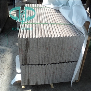 China Cheap Price Peach Red Granite G687 Chinese Cherry Brown Staircase, Chinese Polished Blossom Red Stone Treads Steps
