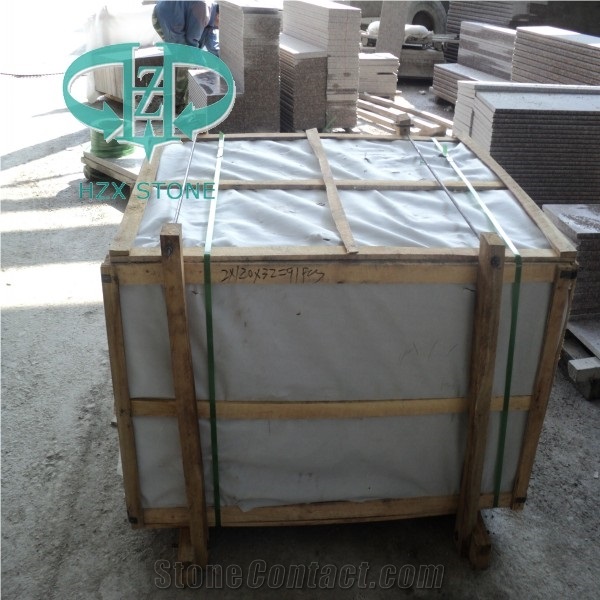 China Cheap Price Peach Red Granite G687 Chinese Cherry Brown Staircase, Chinese Polished Blossom Red Stone Treads Steps