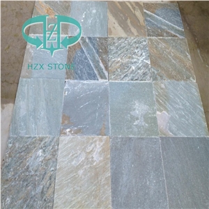 New Yellow Slate Natural Panels Decorative Wall Veneer,Yellow Wooden Slate Tiles