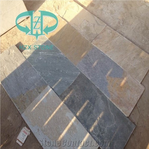 New Yellow Slate Natural Panels Decorative Wall Veneer,Yellow Wooden Slate Tiles