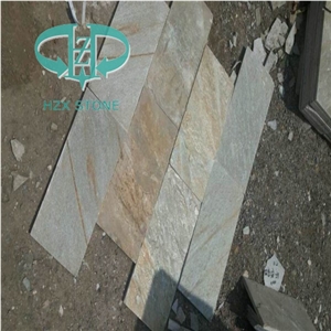 New Yellow Slate Natural Panels Decorative Wall Veneer,Yellow Wooden Slate Tiles