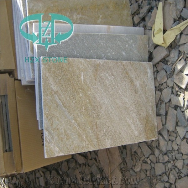 New Yellow Slate Natural Panels Decorative Wall Veneer,Yellow Wooden Slate Tiles