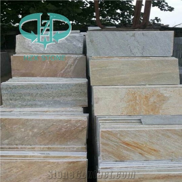 New Yellow Slate Natural Panels Decorative Wall Veneer,Yellow Wooden Slate Tiles