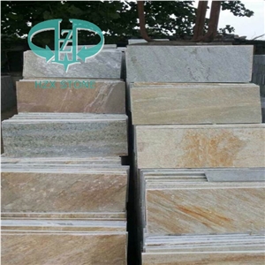 New Yellow Slate Natural Panels Decorative Wall Veneer,Yellow Wooden Slate Tiles