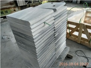 China Cloudy White Marble Swimming Pool Paver, Floor Covering Tile