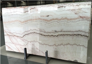 China Factory Custom Well Polished Beige Onyx Slabs & Tiles for Project