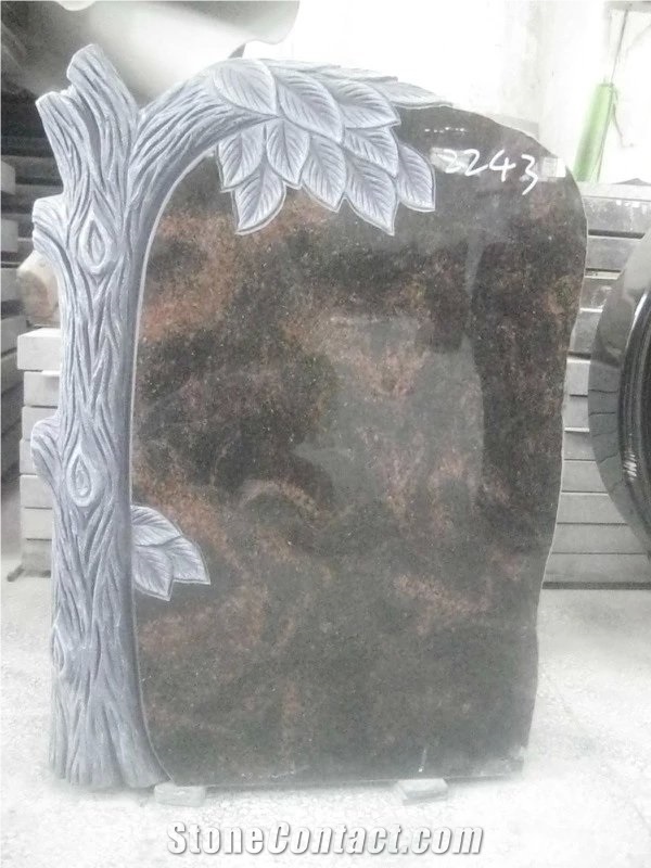 Customized Aurora Tree Monument for Cemetery, Granite Monument Design