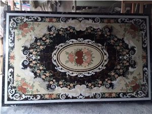 Factory Whosale Waterjet Medallion Marble Pattern for Hotel Floor Covering