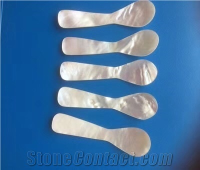 Mother Of Pearl Spoon and Bowl Art Design.Thin Mop Art Works for Interior Decoration