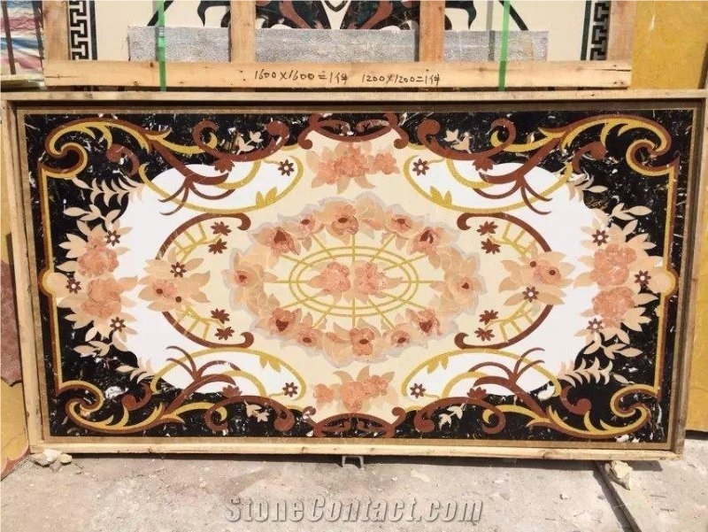 Natural Stone Marble Medallion Stone Waterjet Mosaic Pattern for Floor