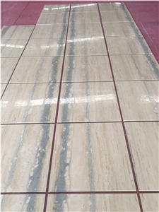 Natural Stone Silver Grey Travertine Tile for Floor Covering