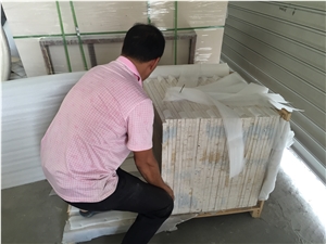 Natural Stone Silver Grey Travertine Tile for Floor Covering