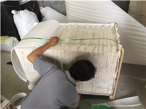 Natural Stone Silver Grey Travertine Tile for Floor Covering
