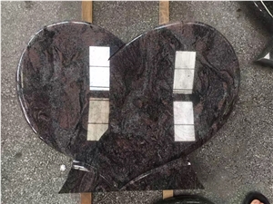 Natural Stone Western Style Aurora Headstone Granite Tombstone Heart Shape