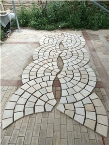 Natural Stone Yellow Sandstone Cubic Stone, Stone Pattern for Floor Covering
