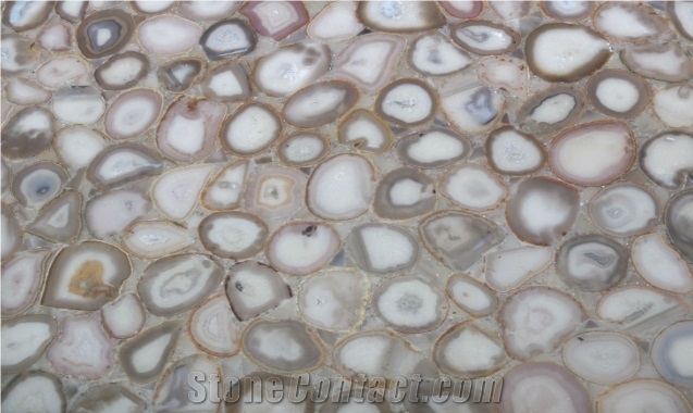 Purple Agate Semi-Precious Stone Slab & Tile for Decoration